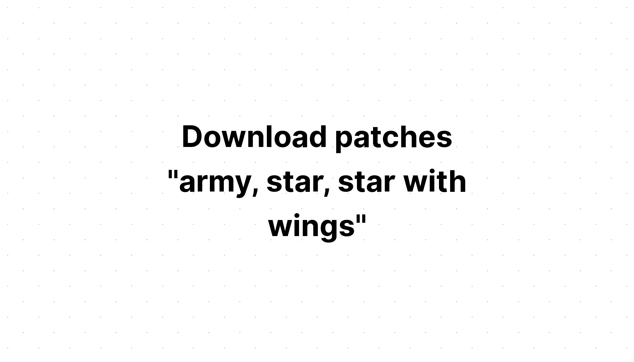 Download Us Army Insignia Star Wings?? SVG File